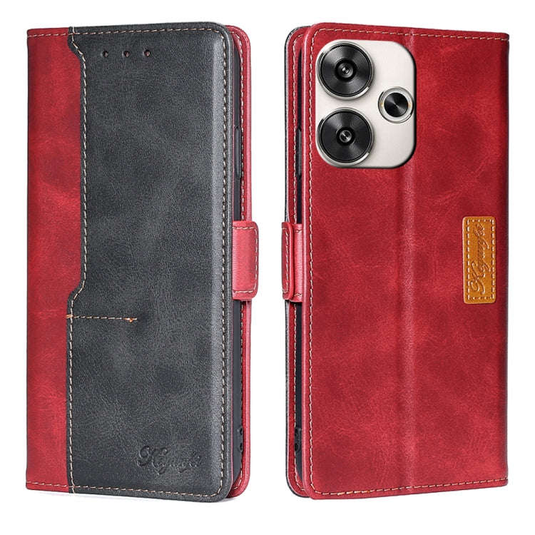 Contrast Color Side Buckle Leather Phone Case, For Xiaomi Redmi Turbo 3 5G, For Xiaomi Civi 4 Pro...