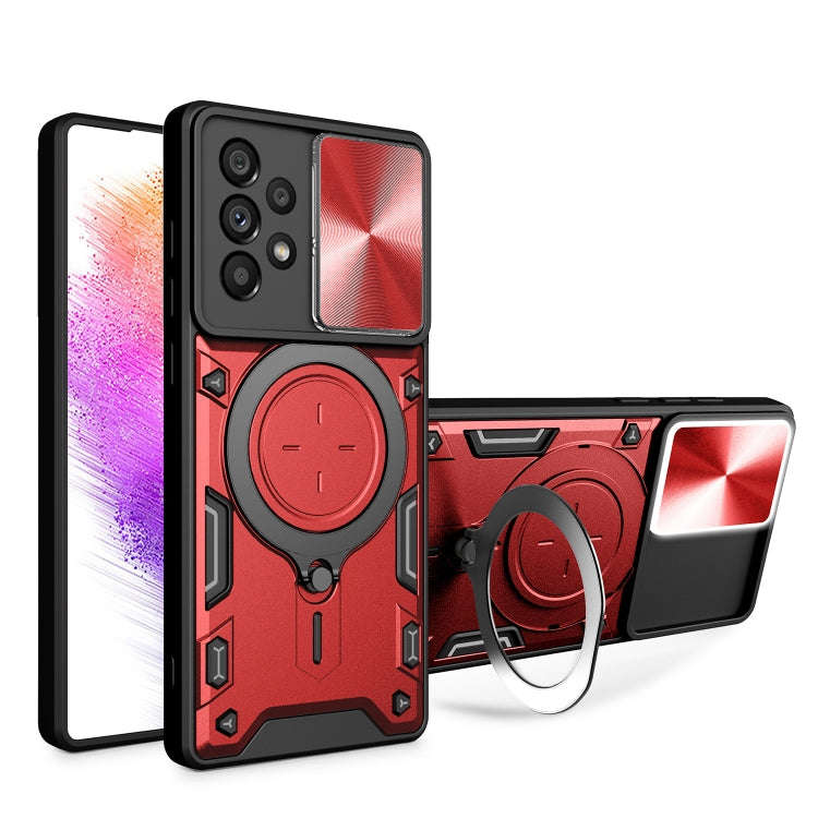 CD Texture Sliding Camshield Magnetic Holder Phone Case, For Samsung Galaxy S23+ 5G, For Samsung ...