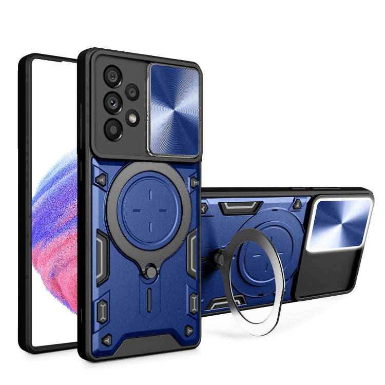CD Texture Sliding Camshield Magnetic Holder Phone Case, For Samsung Galaxy S22 5G, For Samsung G...