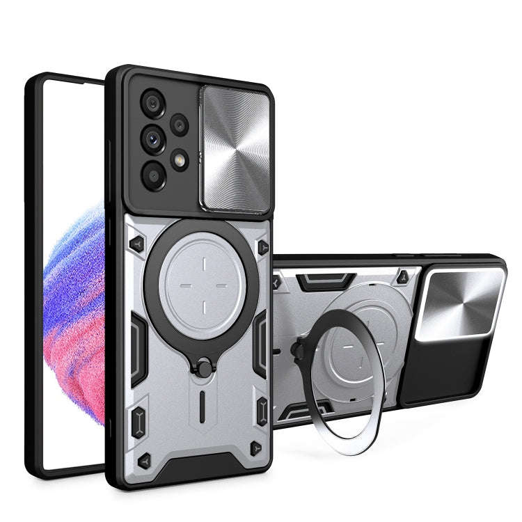 CD Texture Sliding Camshield Magnetic Holder Phone Case, For Samsung Galaxy S22 5G, For Samsung G...