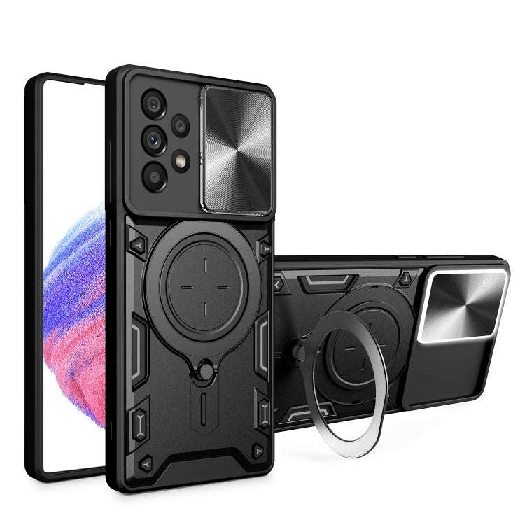 CD Texture Sliding Camshield Magnetic Holder Phone Case, For Samsung Galaxy S23+ 5G, For Samsung ...