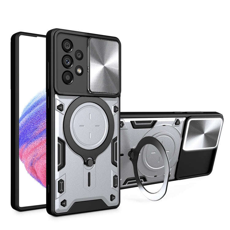 CD Texture Sliding Camshield Magnetic Holder Phone Case, For Samsung Galaxy S23+ 5G, For Samsung ...
