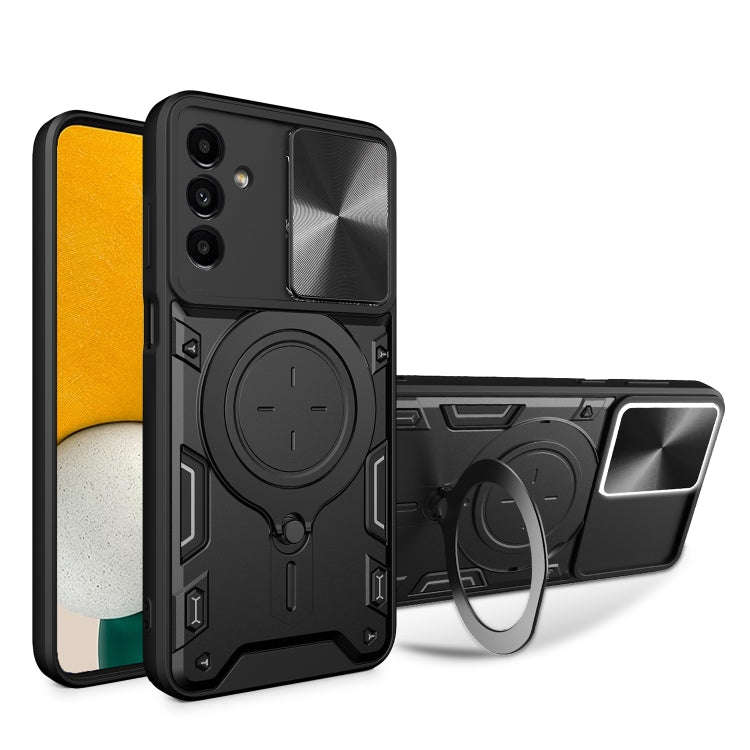 CD Texture Sliding Camshield Magnetic Holder Phone Case, For Samsung Galaxy S22 5G, For Samsung G...