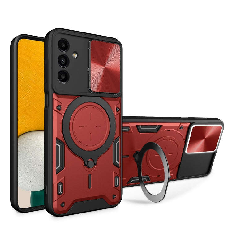 CD Texture Sliding Camshield Magnetic Holder Phone Case, For Samsung Galaxy S22 5G, For Samsung G...