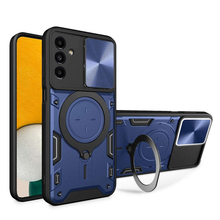CD Texture Sliding Camshield Magnetic Holder Phone Case, For Samsung Galaxy S22 5G, For Samsung G...