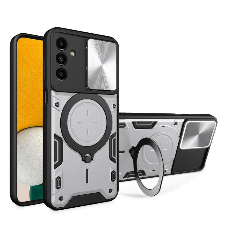 CD Texture Sliding Camshield Magnetic Holder Phone Case, For Samsung Galaxy S22 5G, For Samsung G...