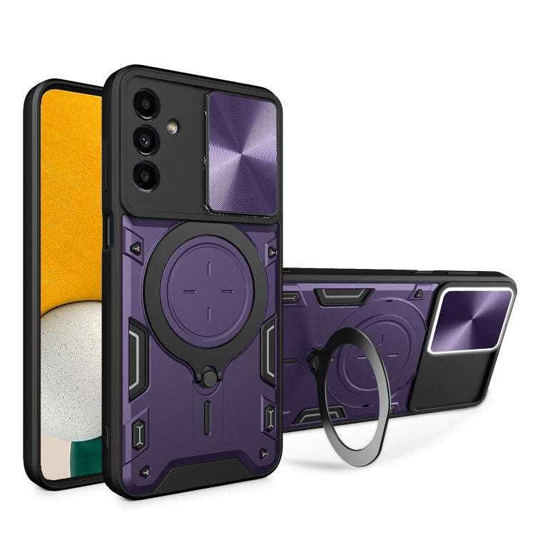 CD Texture Sliding Camshield Magnetic Holder Phone Case, For Samsung Galaxy S22 5G, For Samsung G...