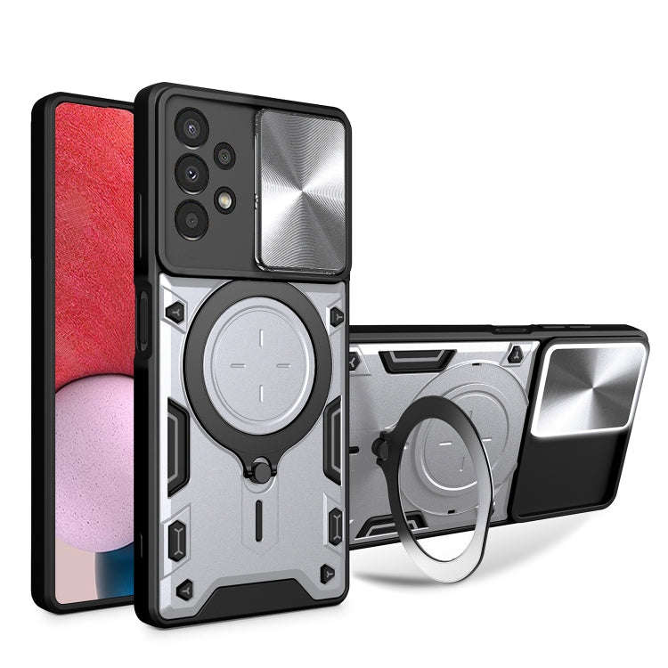 CD Texture Sliding Camshield Magnetic Holder Phone Case, For Samsung Galaxy S23+ 5G, For Samsung ...