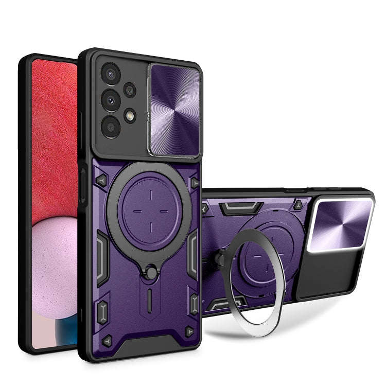 CD Texture Sliding Camshield Magnetic Holder Phone Case, For Samsung Galaxy S23+ 5G, For Samsung ...