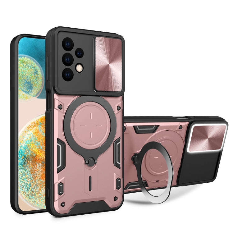 CD Texture Sliding Camshield Magnetic Holder Phone Case, For Samsung Galaxy S24 FE 5G, For Samsun...