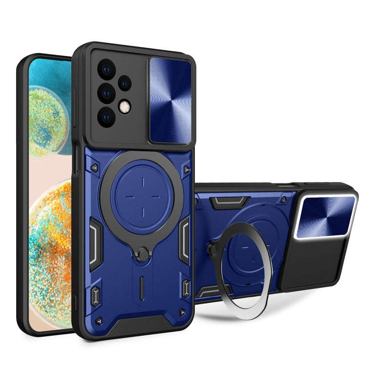 CD Texture Sliding Camshield Magnetic Holder Phone Case, For Samsung Galaxy S24 FE 5G, For Samsun...