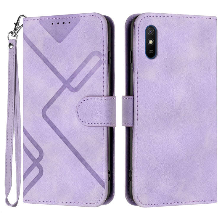 Line Pattern Skin Feel Leather Phone Case, For Xiaomi Redmi 10/10 2022/10 Prime, For Xiaomi Poco ...