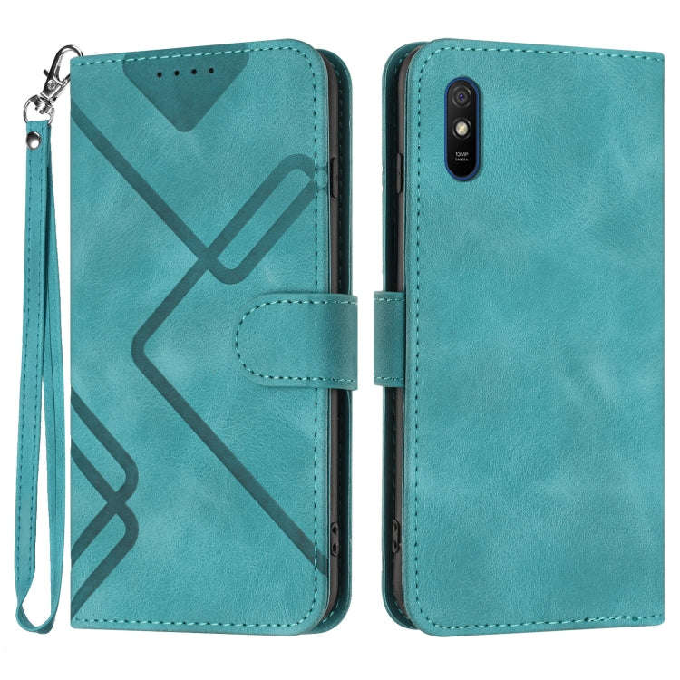 Line Pattern Skin Feel Leather Phone Case, For Xiaomi Redmi 10/10 2022/10 Prime, For Xiaomi Poco ...