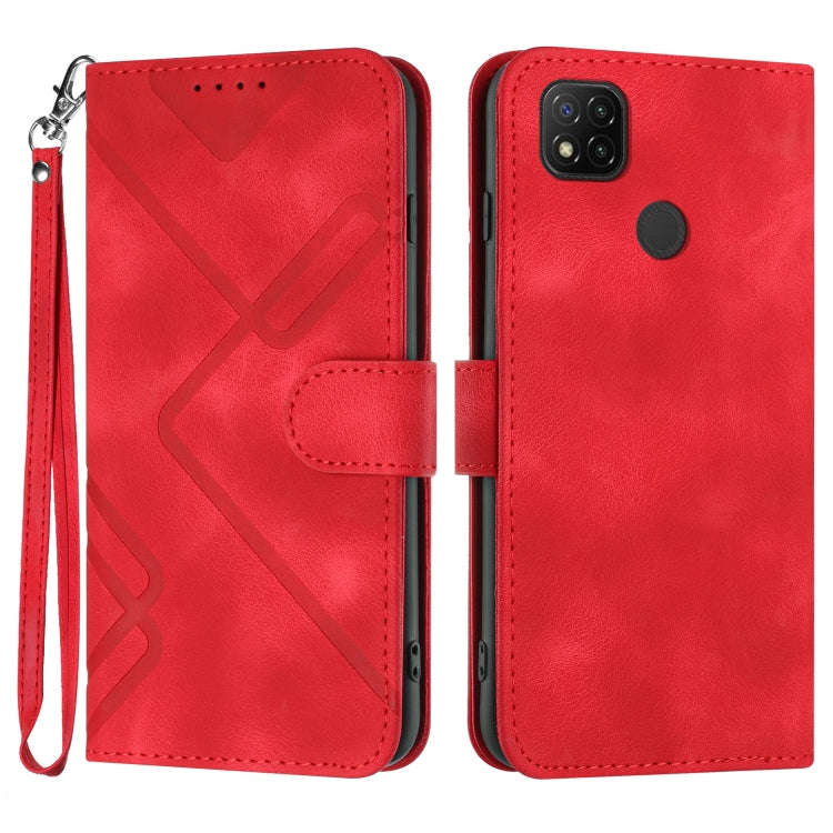 Line Pattern Skin Feel Leather Phone Case, For Xiaomi Redmi Note 10S 4G Global, For Xiaomi Redmi ...
