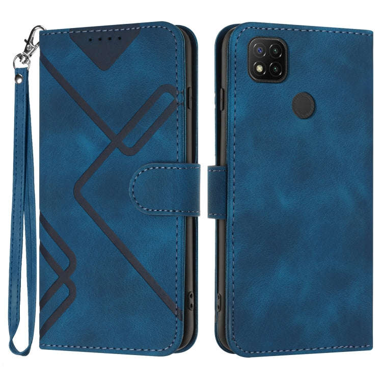 Line Pattern Skin Feel Leather Phone Case, For Xiaomi Redmi Note 10S 4G Global, For Xiaomi Redmi ...