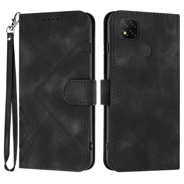 Line Pattern Skin Feel Leather Phone Case, For Xiaomi Redmi Note 10S 4G Global, For Xiaomi Redmi ...
