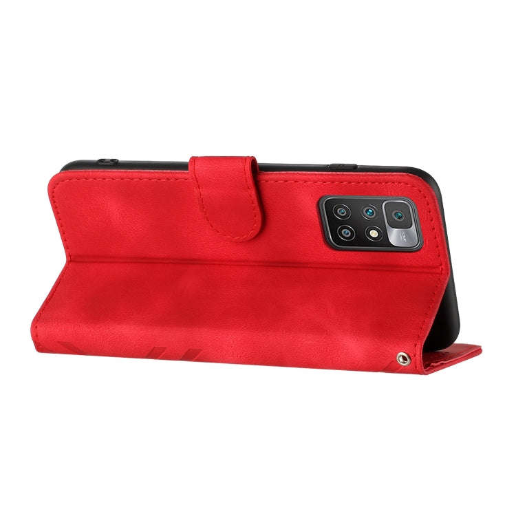 Line Pattern Skin Feel Leather Phone Case, For Xiaomi Redmi 10/10 2022/10 Prime, For Xiaomi Poco ...