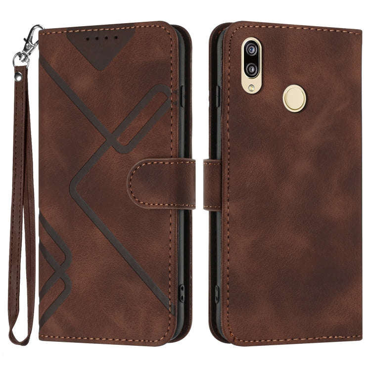 Line Pattern Skin Feel Leather Phone Case, For Xiaomi Redmi Note 8 Pro, For Xiaomi Redmi Note 7