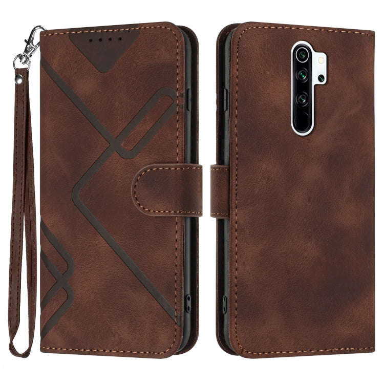 Line Pattern Skin Feel Leather Phone Case, For Xiaomi Redmi Note 8 Pro, For Xiaomi Redmi Note 7
