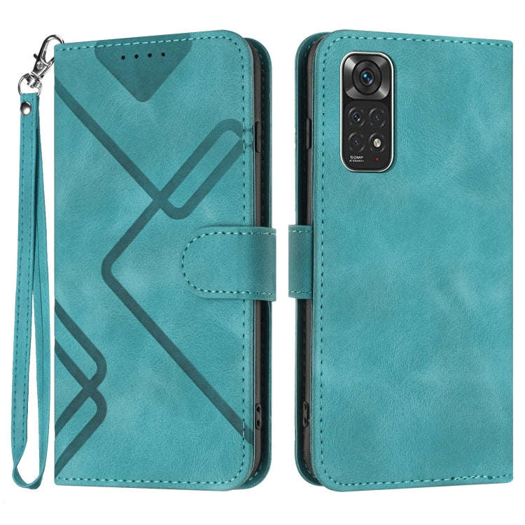 Line Pattern Skin Feel Leather Phone Case, For Xiaomi Redmi 10/10 2022/10 Prime, For Xiaomi Poco ...