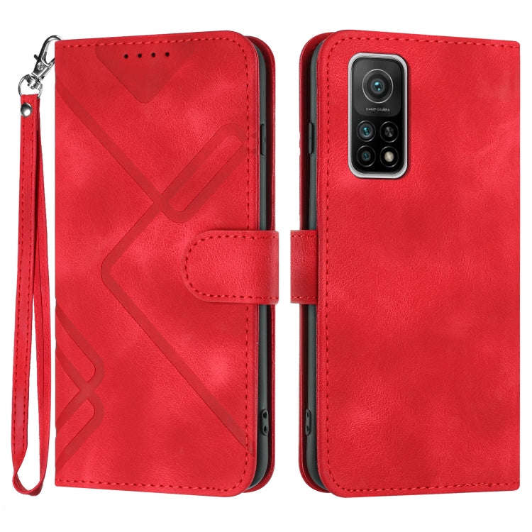 Line Pattern Skin Feel Leather Phone Case, For Xiaomi Mi 10T 5G/10T Pro 5G, For Xiaomi Redmi Note...