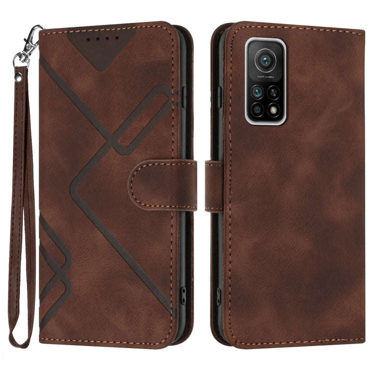 Line Pattern Skin Feel Leather Phone Case, For Xiaomi Mi 10T 5G/10T Pro 5G, For Xiaomi Redmi Note...