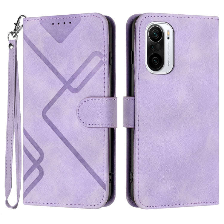Line Pattern Skin Feel Leather Phone Case, For Xiaomi Redmi 10/10 2022/10 Prime, For Xiaomi Poco ...