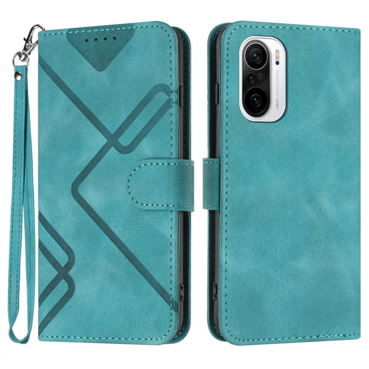 Line Pattern Skin Feel Leather Phone Case, For Xiaomi Redmi 10/10 2022/10 Prime, For Xiaomi Poco ...