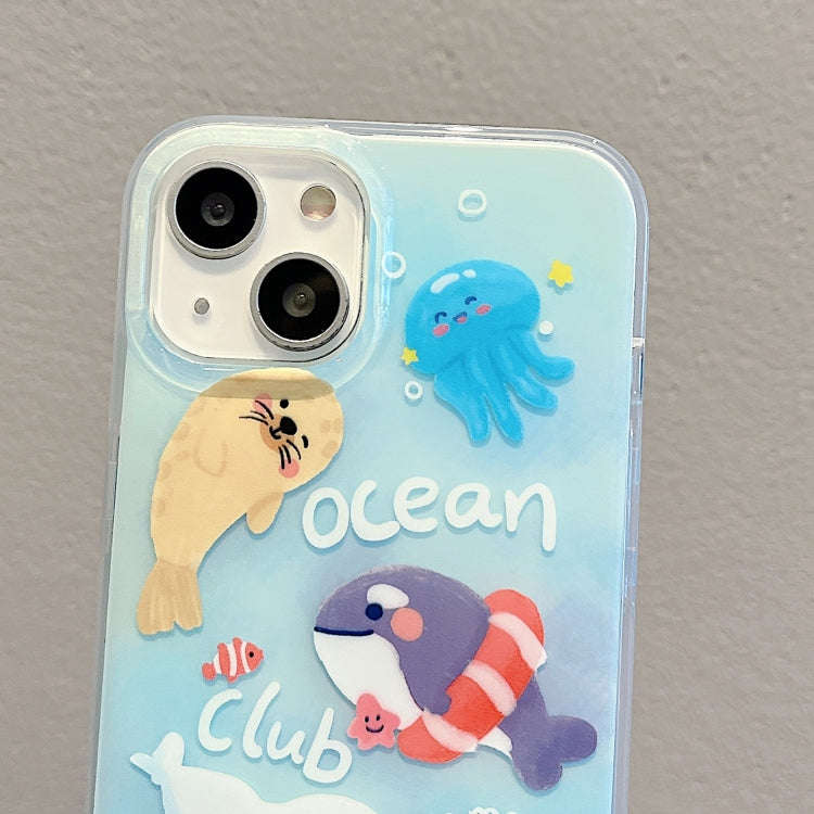 IMD Cute Animal Pattern Phone Case, For iPhone 14 Pro Max, For iPhone 14 Pro, For iPhone 14, For ...