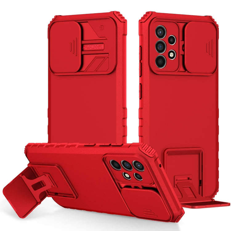 Stereoscopic Holder Sliding Camshield Phone Case, For Samsung Galaxy S22 5G, For Samsung Galaxy A...