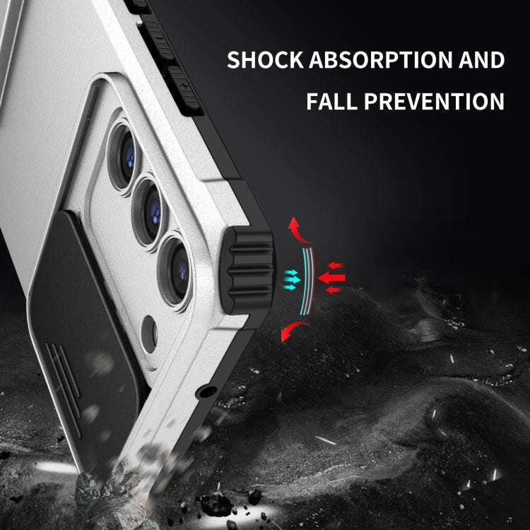 Stereoscopic Holder Sliding Camshield Phone Case, For Samsung Galaxy S22 5G, For Samsung Galaxy A...
