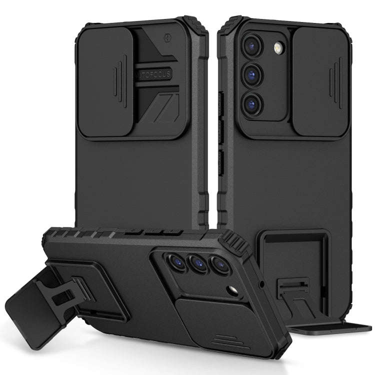 Stereoscopic Holder Sliding Camshield Phone Case, For Samsung Galaxy S22 5G, For Samsung Galaxy A...