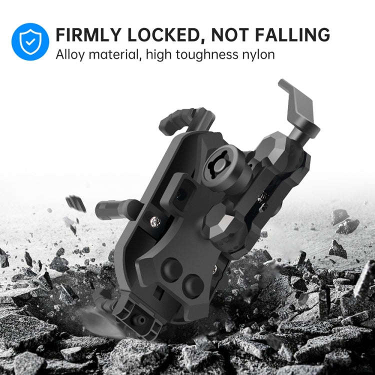 WUPP CS-1848A1 Motorcycle Shock Absorption Riding Phone Holder, Rearview Mirror Type