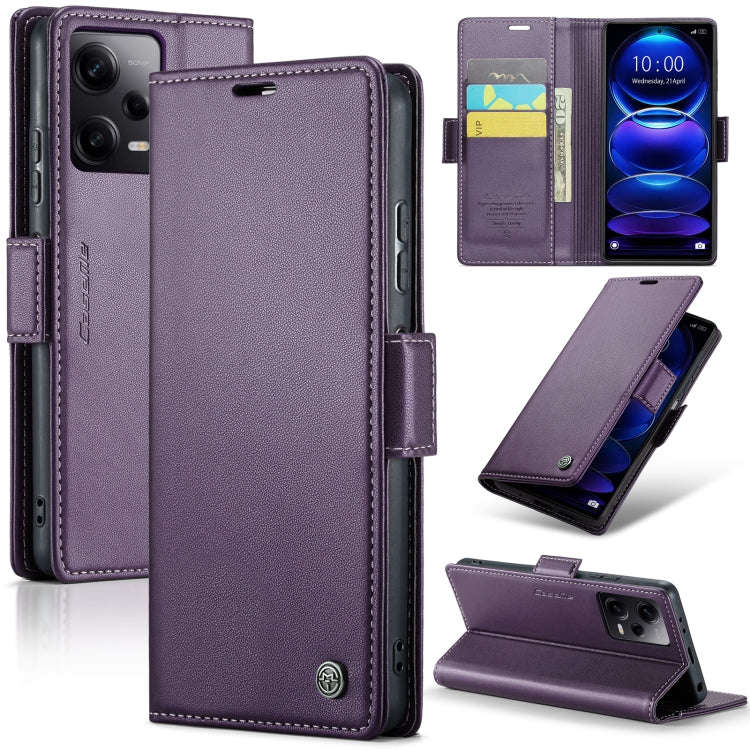 CaseMe 023 Butterfly Buckle Litchi Texture RFID Anti-theft Leather Phone Case, For Xiaomi Poco X5...