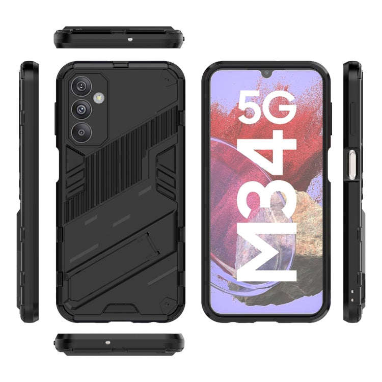 Punk Armor 2 in 1 PC + TPU Phone Case with Holder, For Samsung Galaxy M34 India, For Samsung Gala...