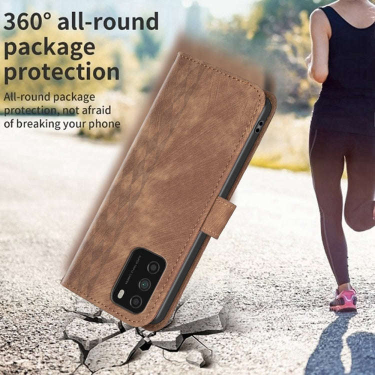 Plaid Embossed Leather Phone Case, For Xiaomi Poco M3 CN Version, For Xiaomi Poco X3 / X3 NFC, Fo...