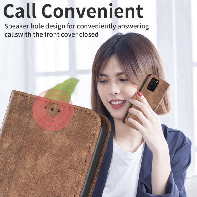 Plaid Embossed Leather Phone Case, For Xiaomi Poco M3 CN Version, For Xiaomi Poco X3 / X3 NFC, Fo...