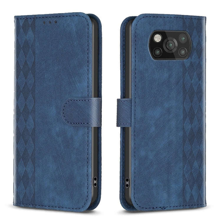 Plaid Embossed Leather Phone Case, For Xiaomi Poco M3 CN Version, For Xiaomi Poco X3 / X3 NFC, Fo...
