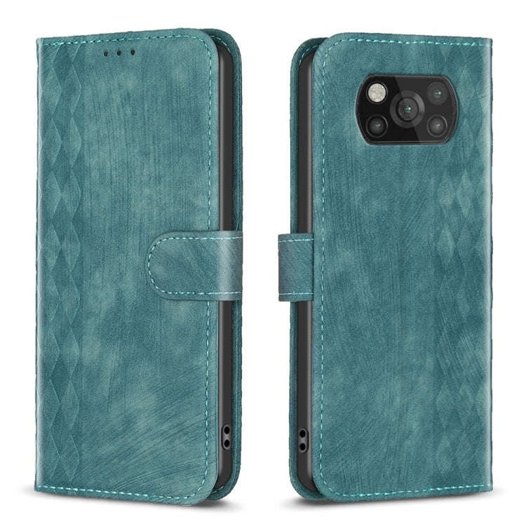 Plaid Embossed Leather Phone Case, For Xiaomi Poco M3 CN Version, For Xiaomi Poco X3 / X3 NFC, Fo...