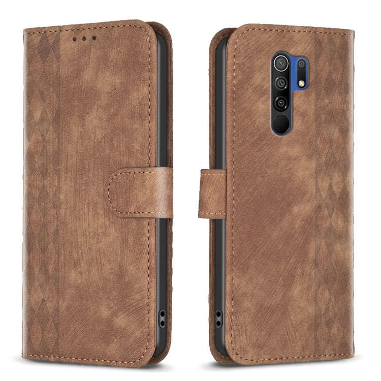 Plaid Embossed Leather Phone Case, For Xiaomi Poco M3 CN Version, For Xiaomi Poco X3 / X3 NFC, Fo...