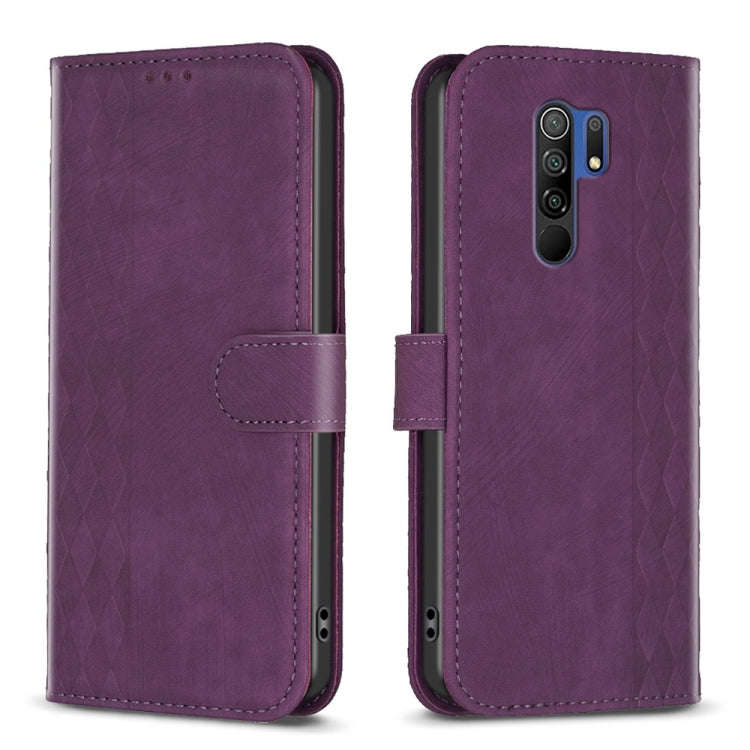 Plaid Embossed Leather Phone Case, For Xiaomi Poco M3 CN Version, For Xiaomi Poco X3 / X3 NFC, Fo...