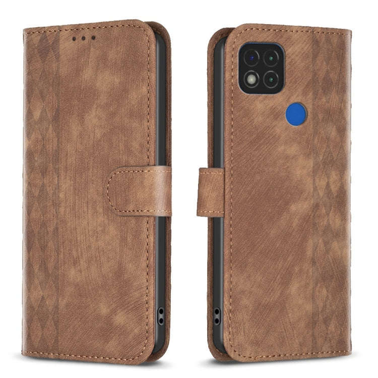 Plaid Embossed Leather Phone Case, For Xiaomi Poco M3 CN Version, For Xiaomi Poco X3 / X3 NFC, Fo...
