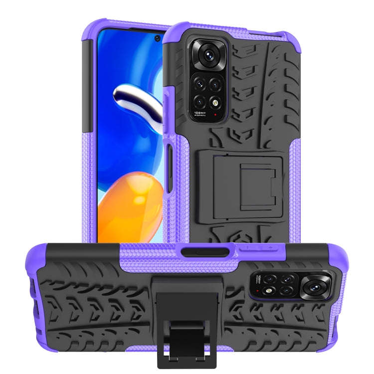 Tire Texture TPU + PC Phone Case with Holder, For Xiaomi Redmi Note 13 4G, For Xiaomi Redmi Note ...
