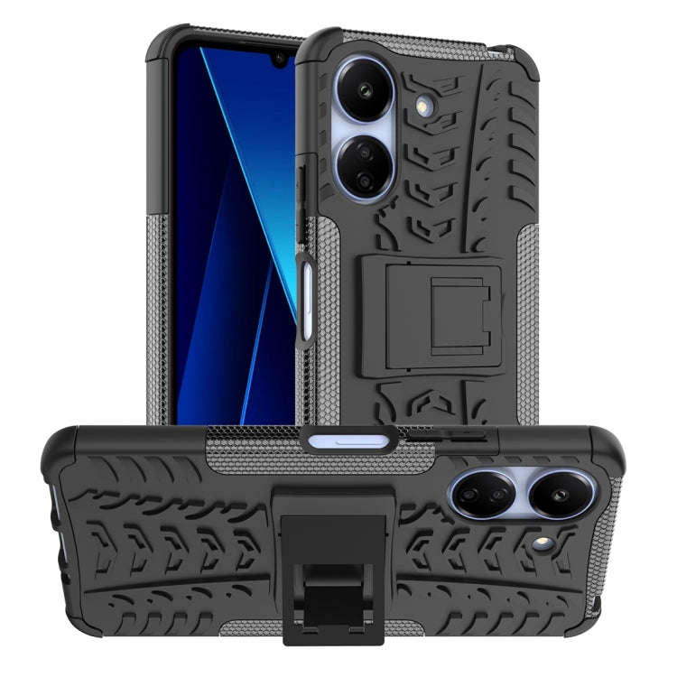 Tire Texture TPU + PC Phone Case with Holder, For Xiaomi Redmi A3 4G, For Xiaomi Redmi Note 13 4G...