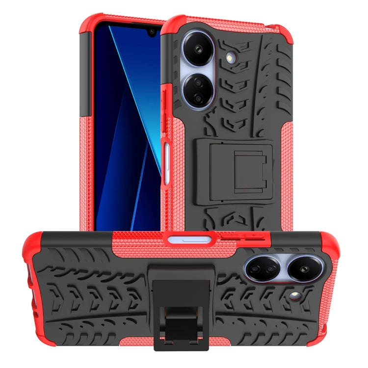 Tire Texture TPU + PC Phone Case with Holder, For Xiaomi Redmi A3 4G, For Xiaomi Redmi Note 13 4G...