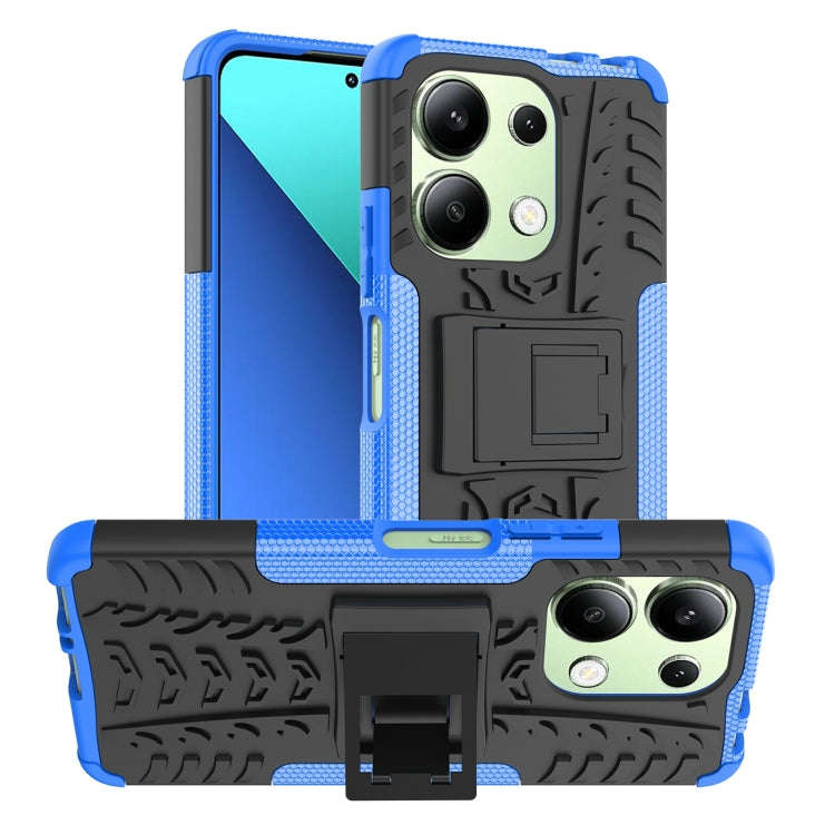 Tire Texture TPU + PC Phone Case with Holder, For Xiaomi Redmi Note 13 4G, For Xiaomi Redmi Note ...