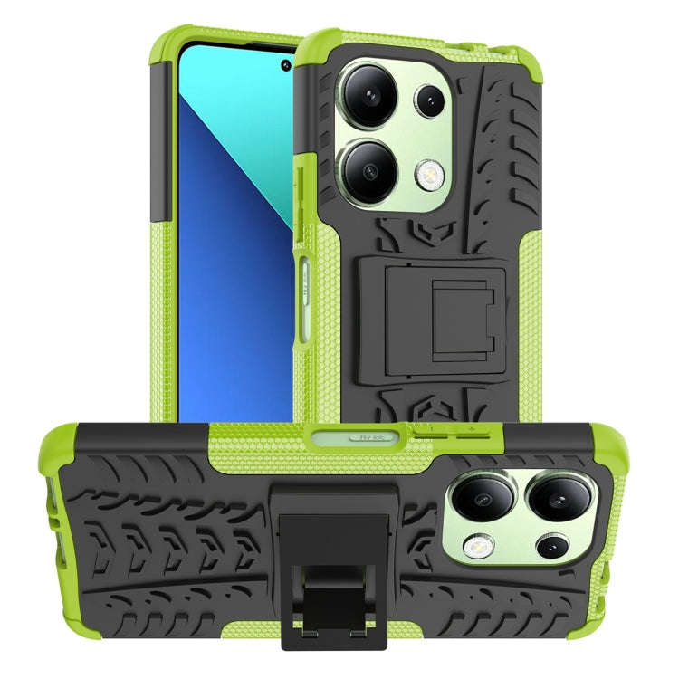 Tire Texture TPU + PC Phone Case with Holder, For Xiaomi Redmi Note 13 4G, For Xiaomi Redmi Note ...