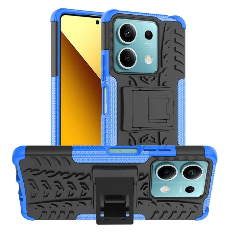 Tire Texture TPU + PC Phone Case with Holder, For Xiaomi Redmi Note 13 4G, For Xiaomi Redmi Note ...