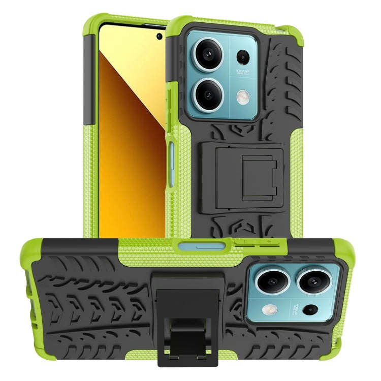 Tire Texture TPU + PC Phone Case with Holder, For Xiaomi Redmi Note 13 4G, For Xiaomi Redmi Note ...