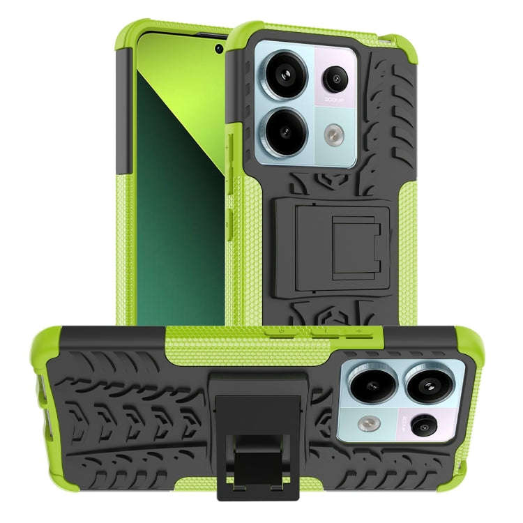 Tire Texture TPU + PC Phone Case with Holder, For Xiaomi Redmi Note 13 4G, For Xiaomi Redmi Note ...